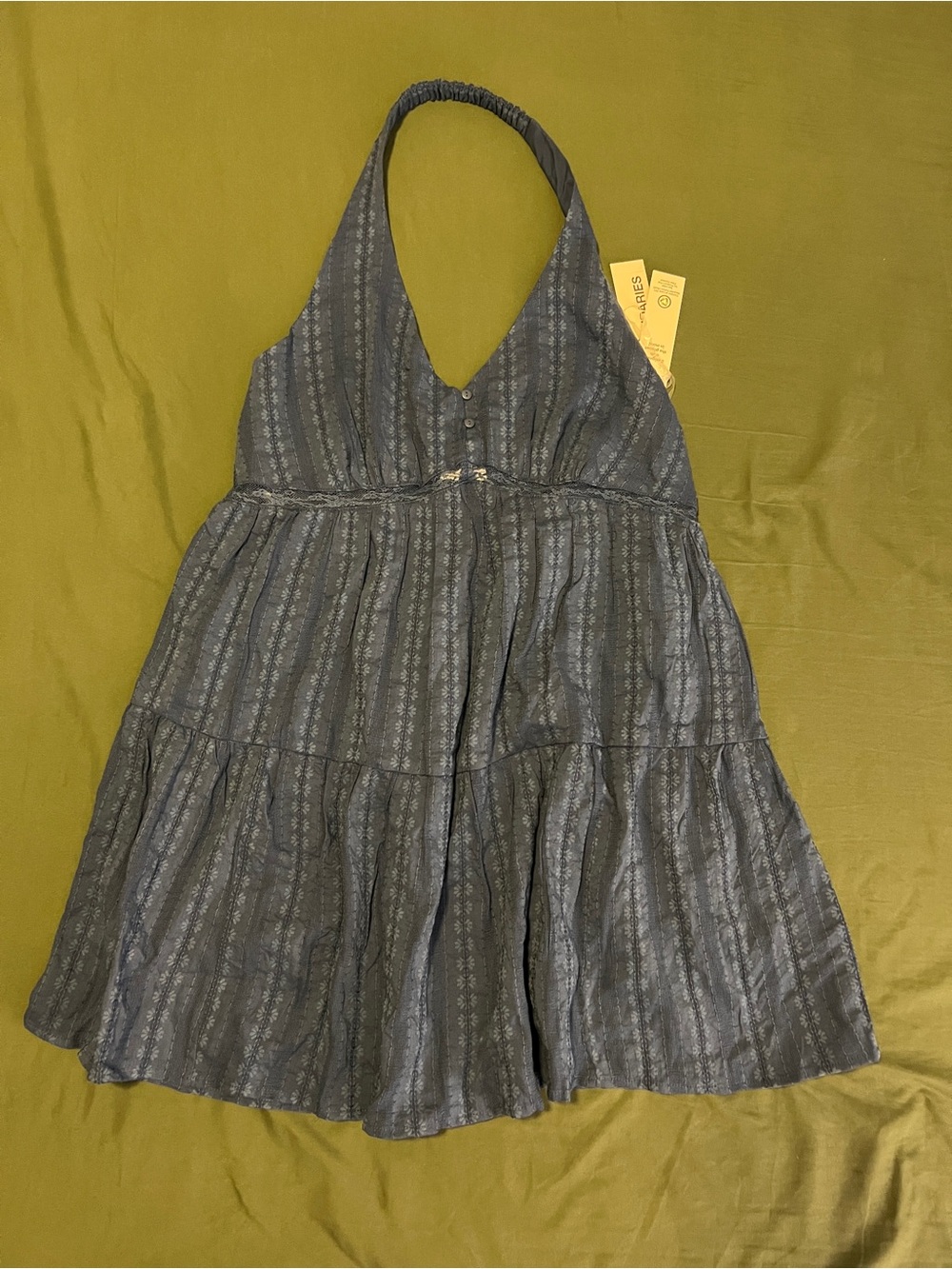 Blue Halter Dress Women’s Size L
